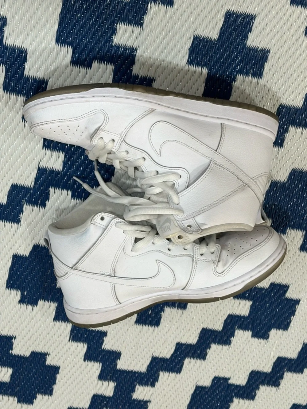 Nike SB Dunk High White Ice Skate Shoes Men’s Size 7 - Picture 5 of 5